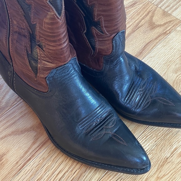 Code West Black and Brown Cowboy Western Boots - Picture 7 of 11